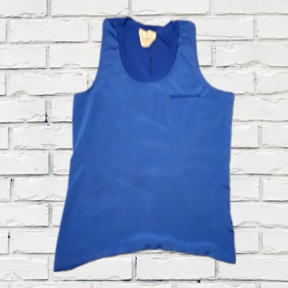 Two by Vince Camuto Women’s Royal Blue Front Pocket Sleeveless Top (770020)